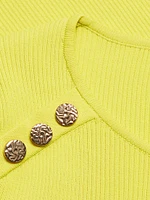 The Gemma Button-Shoulder Sweater Top