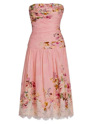 Niva Floral Ruched Cocktail Dress