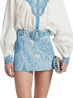 Fiza Buckle Belt Miniskirt