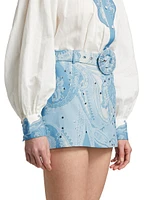 Fiza Buckle Belt Miniskirt