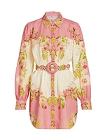 Aiva Belted Short Shirtdress