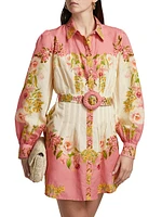 Aiva Belted Short Shirtdress