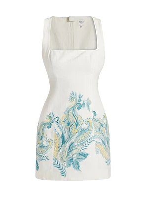 Amari Floral Embroidered Minidress