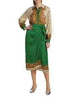Vero Jewel Paisley Wrap Midi-Dress