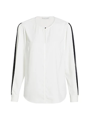 Spring Ellis Contrast Long Sleeve Blouse