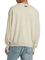 Fine Knit Wool Henley Sweater