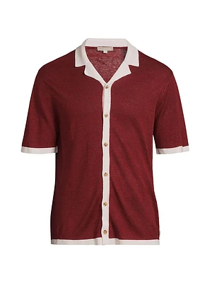 Linen Knit Camp Shirt