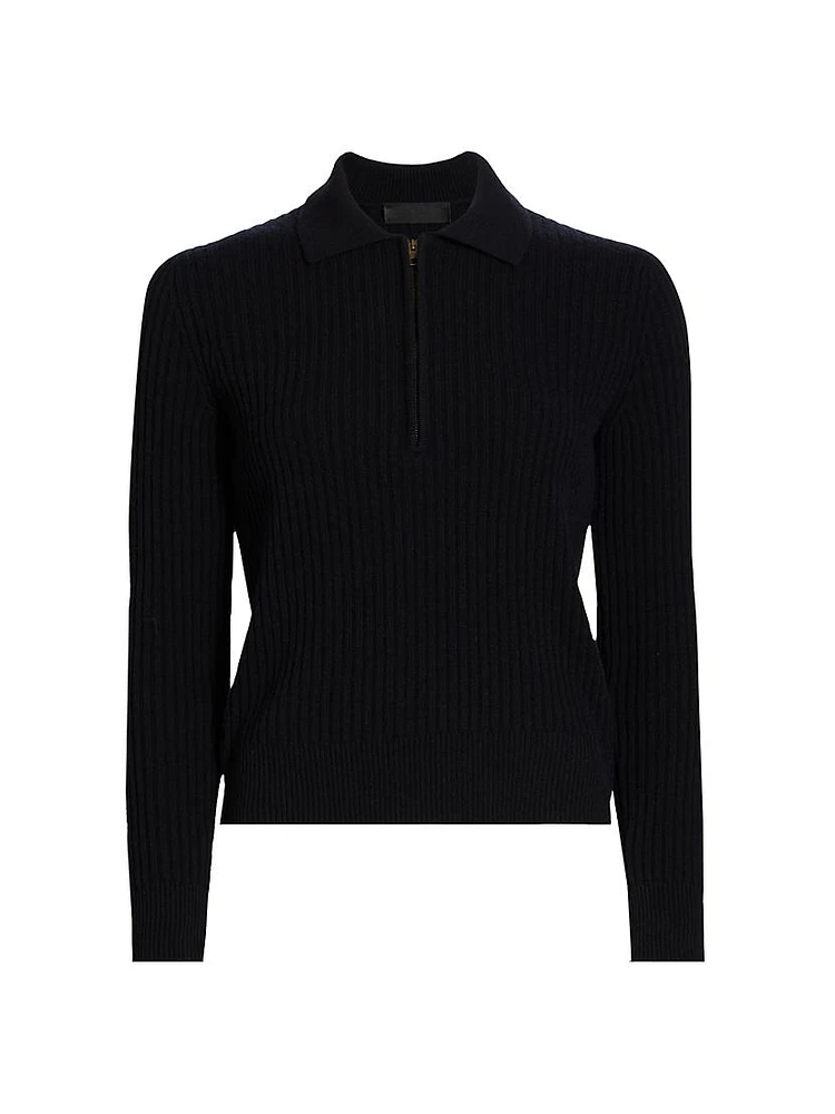 Braxton Wool Rib-Knit Sweater