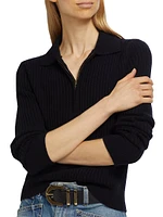 Braxton Wool Rib-Knit Sweater