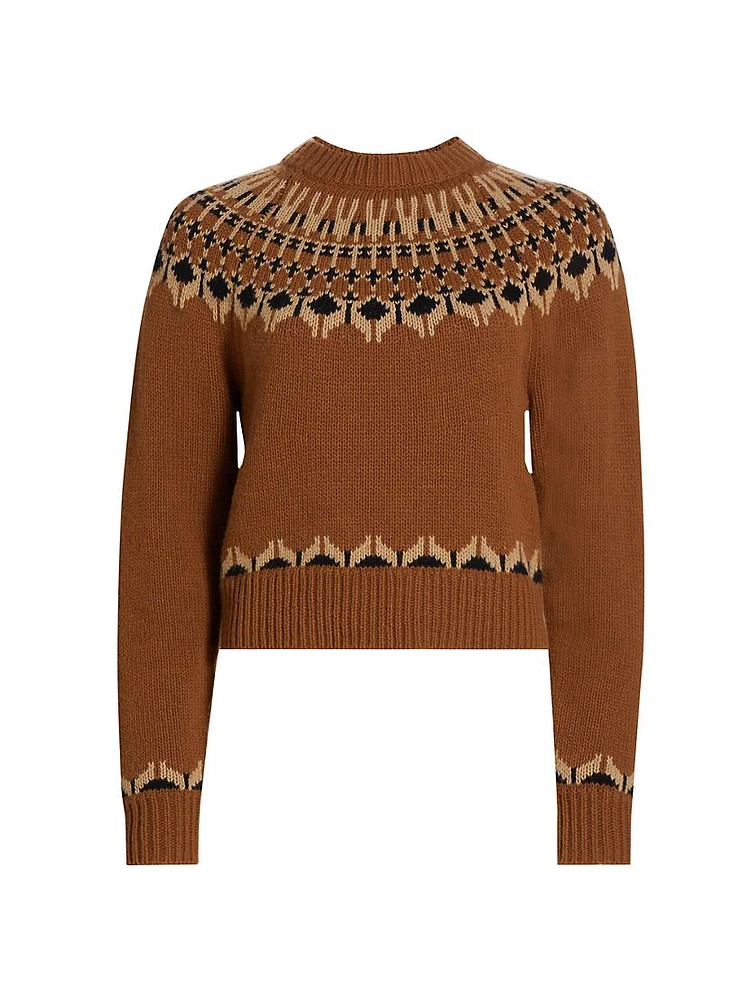Fern Fair Isle-Style Wool Sweater