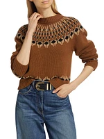Fern Fair Isle-Style Wool Sweater