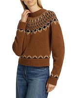 Fern Fair Isle-Style Wool Sweater