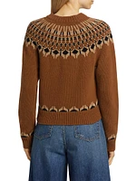 Fern Fair Isle-Style Wool Sweater