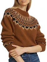 Fern Fair Isle-Style Wool Sweater