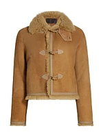 Benoite Shearling-Trimmed Suede Jacket