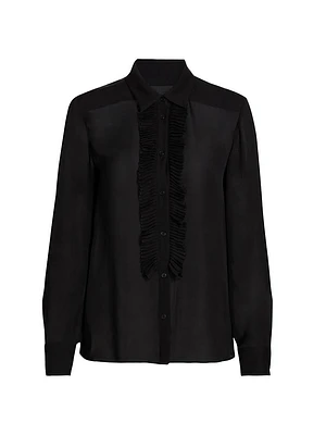 Danika Silk Ruffled Shirt