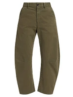 Emerson Stretch-Cotton Wide-Leg Crop Pants