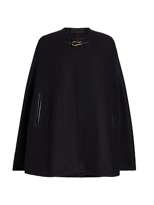 Arianna Wool-Blend Knit Cape