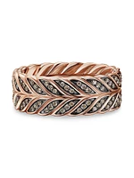 Chevron Pave Band Ring 18K Rose Gold