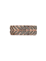 Chevron Pave Band Ring 18K Rose Gold