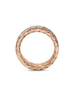 Chevron Pave Band Ring 18K Rose Gold