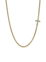 Cross Station Necklace 18K Yellow Gold