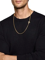 Cross Station Necklace 18K Yellow Gold