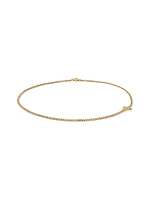Cross Station Necklace 18K Yellow Gold