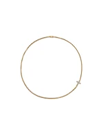 Cross Station Necklace 18K Yellow Gold