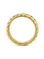 Chevron Band Ring 18K Yellow Gold, 6.2MM