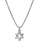 Star of David Pendant Necklace in Sterling Silver, 9.6MM