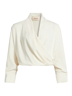Fallon Draped Surplice Top