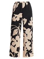 Devon Floral Silk Wide-Leg Pants