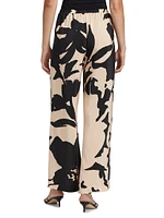 Devon Floral Silk Wide-Leg Pants