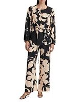 Devon Floral Silk Wide-Leg Pants