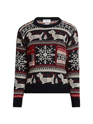 Holiday Hector Fair Isle Jacquard Wool-Mohair Sweater