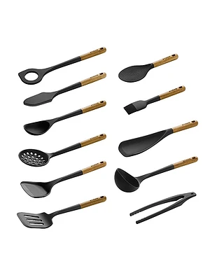Silicone with Wood Handle Cooking Utensil Sets