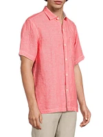 Paradise Breezer Linen Button-Front Shirt