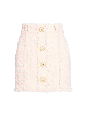 Tweed Knit Miniskirt