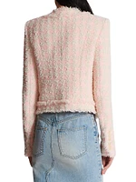 Collarless Tweed Jacket