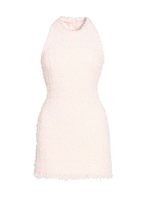 Tweed Halterneck Sleeveless Minidress