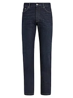 Stone-Washed Cotton Roccia Jeans