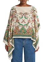 Paisley Silk Drape Top