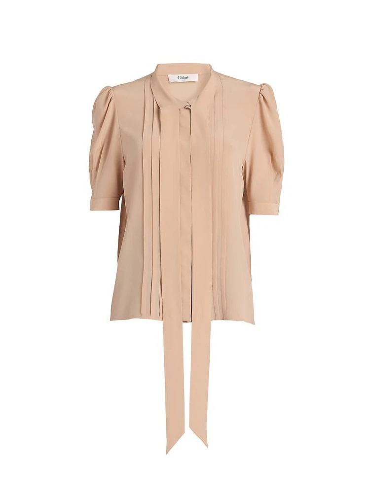 Silk Tie neck Blouse