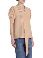 Silk Tie neck Blouse