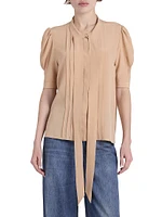 Silk Tie neck Blouse
