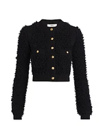 Wool-Blend Knit Cardigan