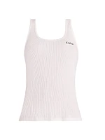 Logo Cotton Rib-Knit Tank Top
