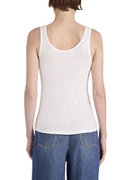 Logo Cotton Rib-Knit Tank Top