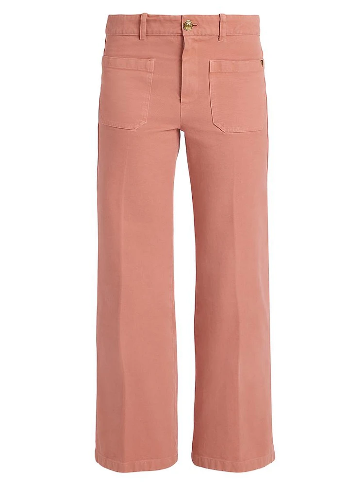 Cotton Slim Cropped Pants
